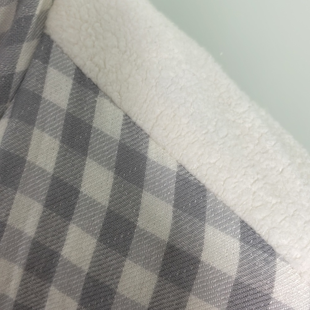 ANTHROPOLOGIE Saturday Sunday Robe Gray Checkered Pattern - Picture 9 of 12